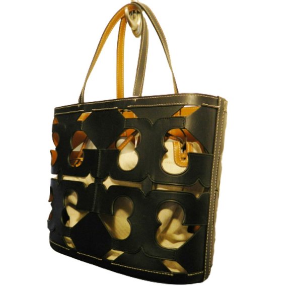 Tory Burch $698 134575 Ella Cutout Logo Small Black Tote NWT! - Picture 7 of 7